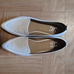 JG WHITE LEATHER LOAFERS NEVER WORN sz 8